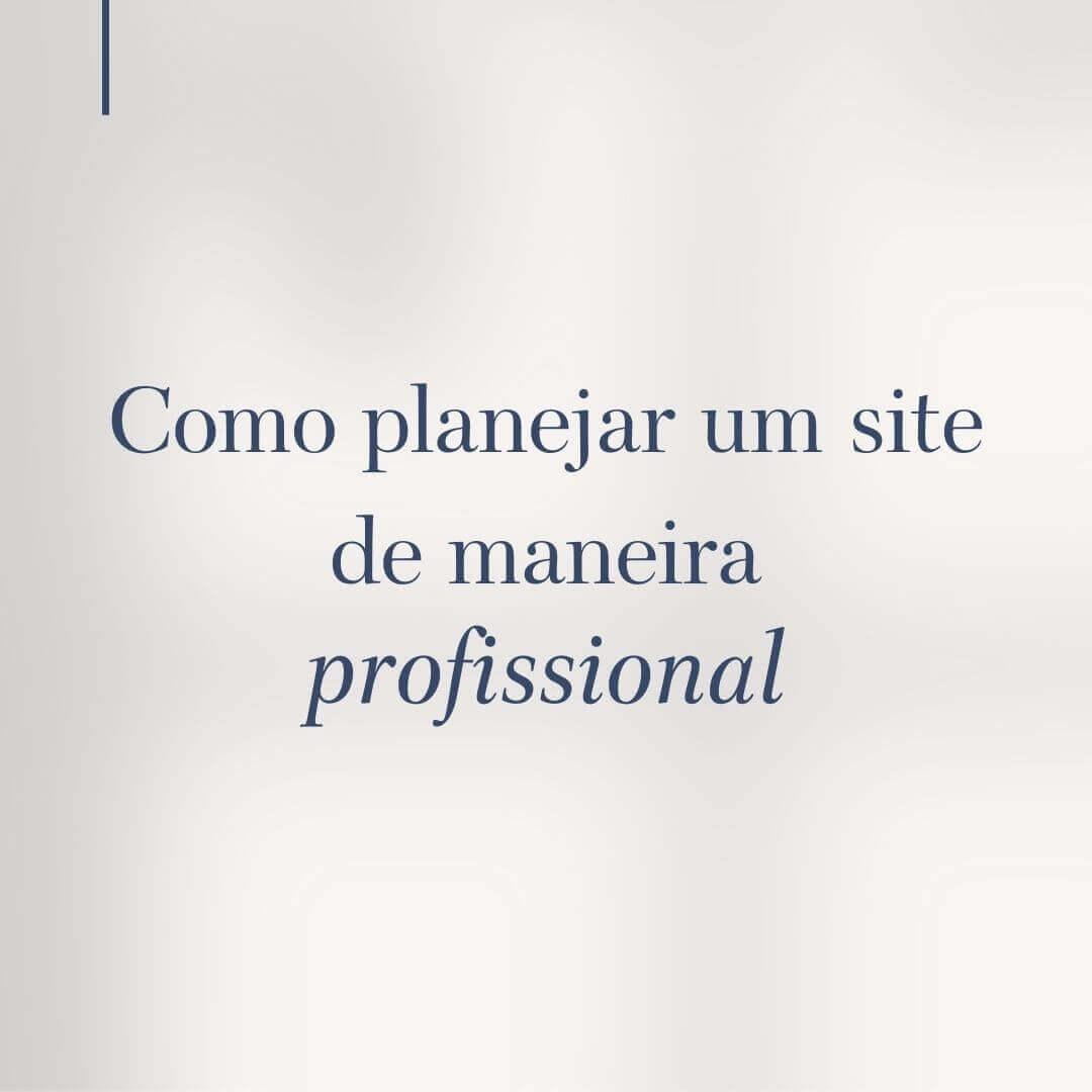 Planejando um site