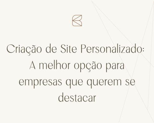 criação de sites personalizados