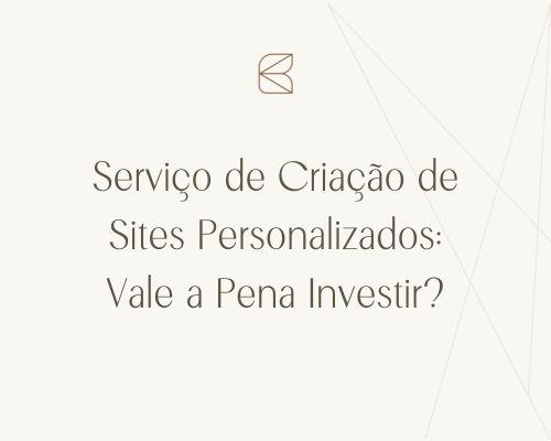 Serviço de criação de sites personalizados